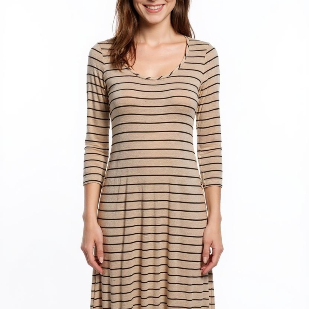 Just Ginger | Striped Knit Maxi Dress